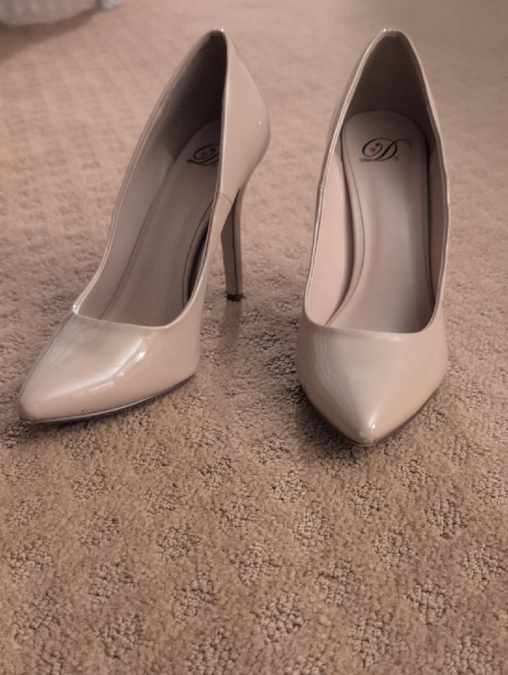 Dainty Pointed-Toe High Heels in Nude